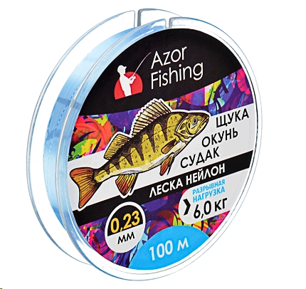 Внешний вид Леска AZOR Fishing нейлон 100 м 0,23 мм 6,0 кг 144-003