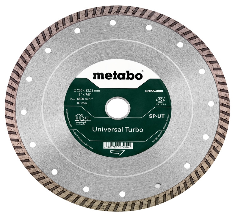 Внешний вид Диск алмазный Metabo 230 х 22мм,универсальный 628554000